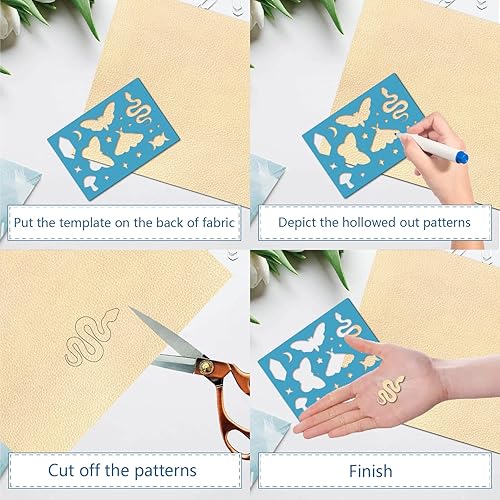 Miniatura 3 de GORGECRAFT Plantillas de diseño lapidario reutilizable de 5 x 3.5 pulgadas, 2 estilos, bolas de cristal, diamantes, óvalos, para dibujar y hacer