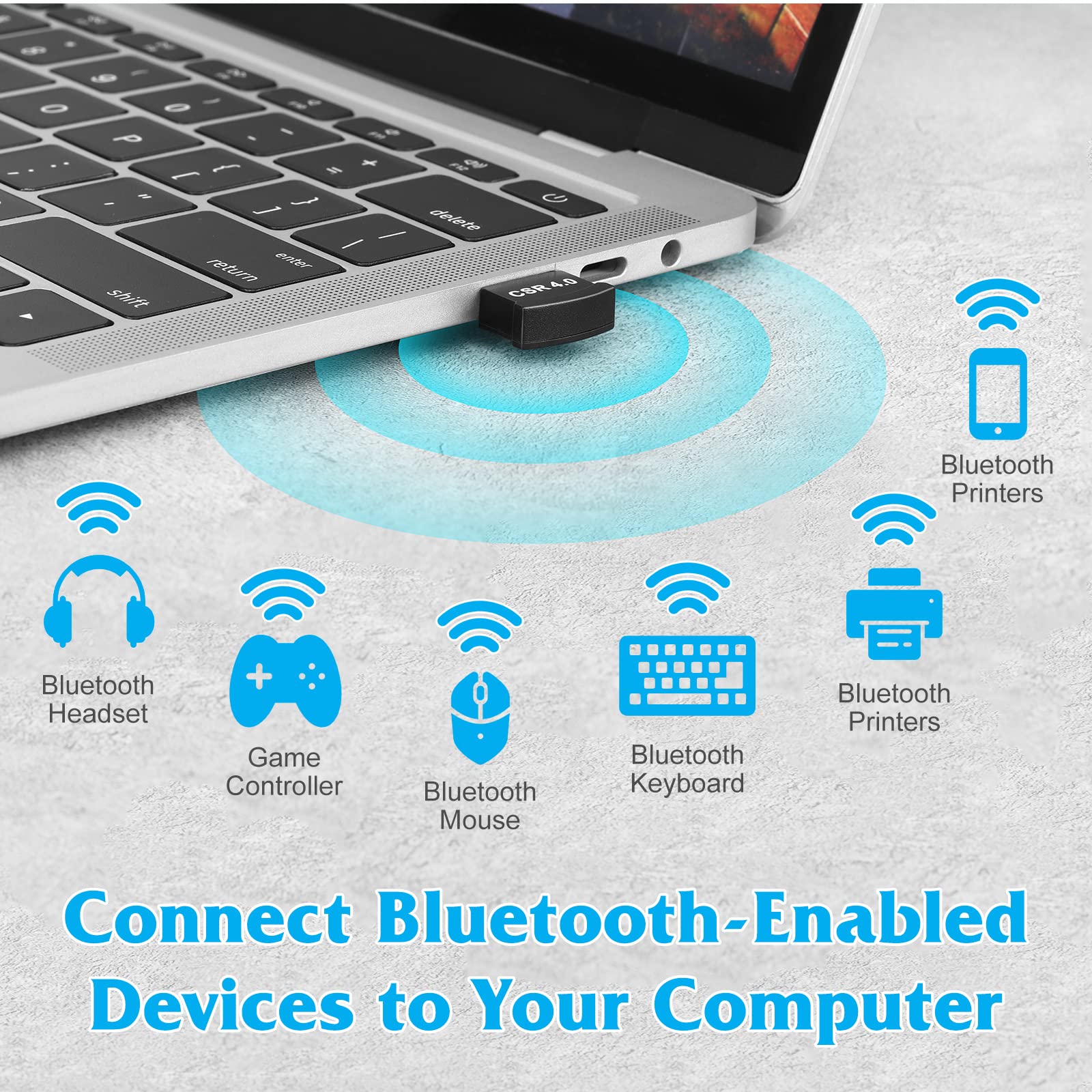 UrbanX USB Bluetooth 4.0 Adapter Wireless Transfer Dongle for HP Elitebook Support All Windows 10 8.1 8 7 XP Vista
