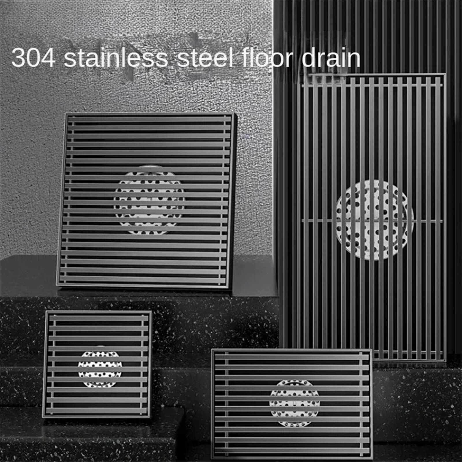 Rejilla Desague Ducha Desagüe de suelo gran calibre for patio exterior, proyecto doméstico especial for exteriores, desagüe fregadero desplazamiento, ducha para drenaje(B30X15)