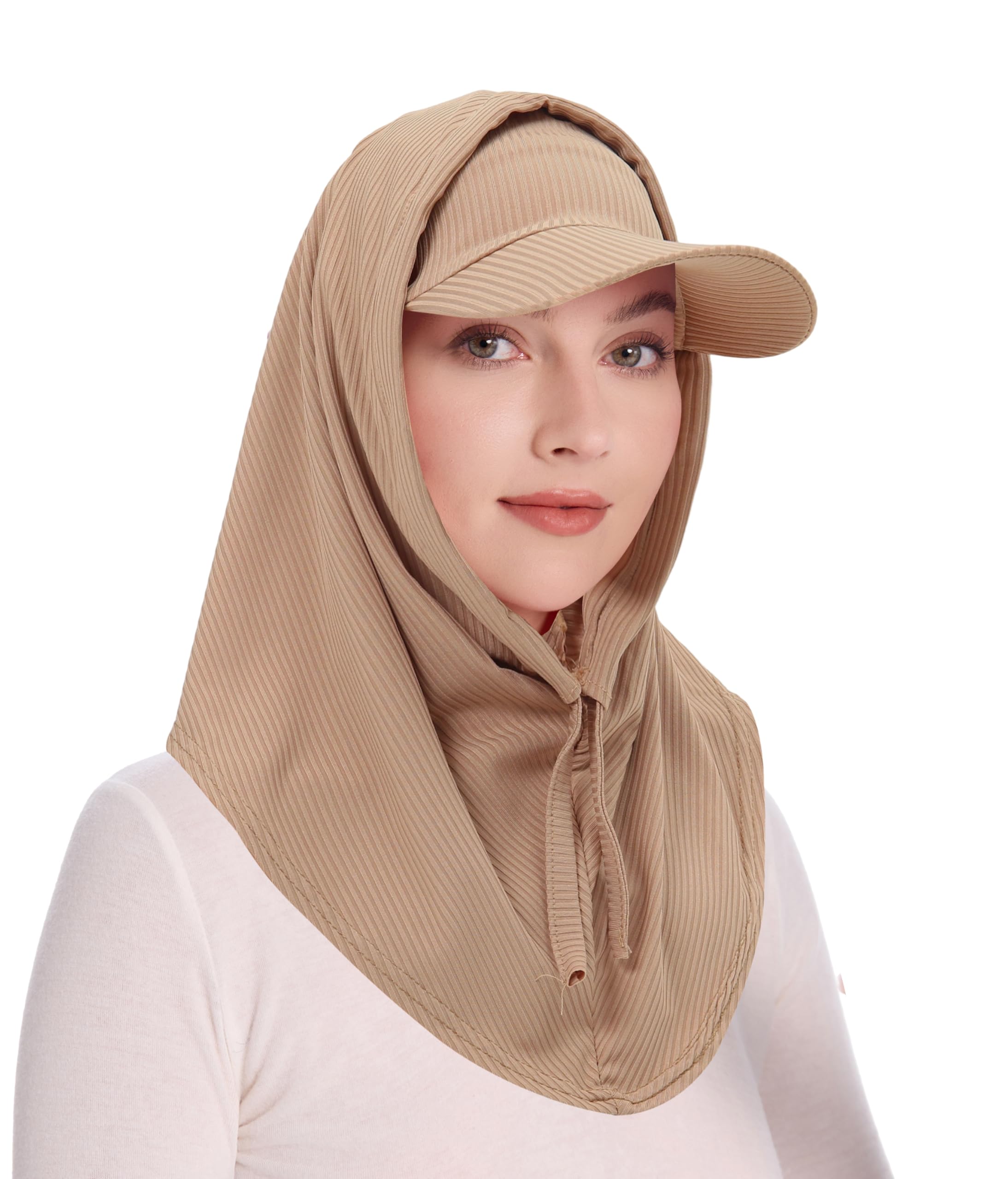 ZLYC Sommer Stricken Winddicht Beanie Mütze mit Abnehmbarer Visier Kappe