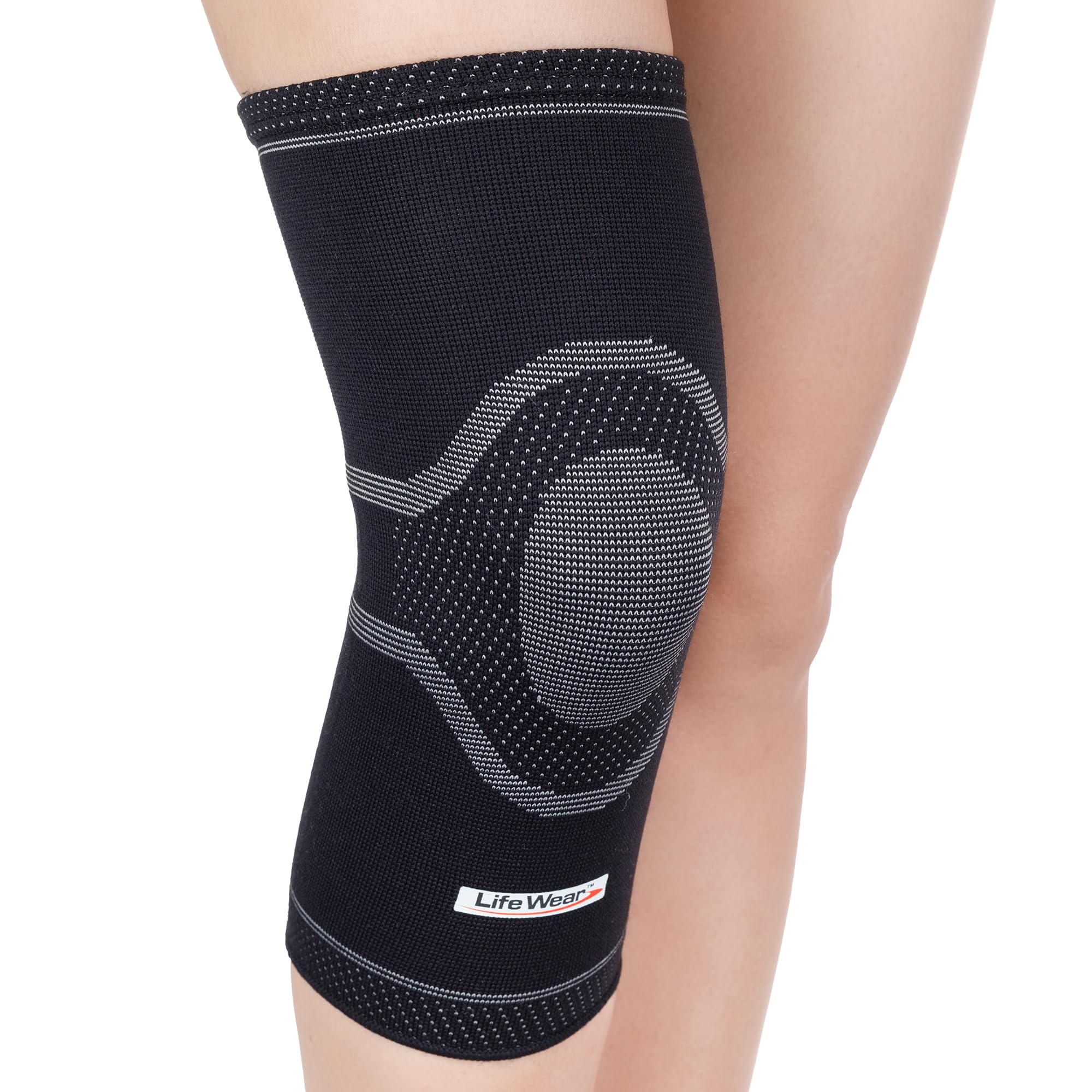 LifeWear Knee Cap, Knee Sleeves for Pain Relief, Provide Optimum Compression and Support During Gymming and Running, Lightweight and Stretchable, For Daily Activities, For Men and Women, Size (M) - Pack of 2 - Image 2 thumbnail