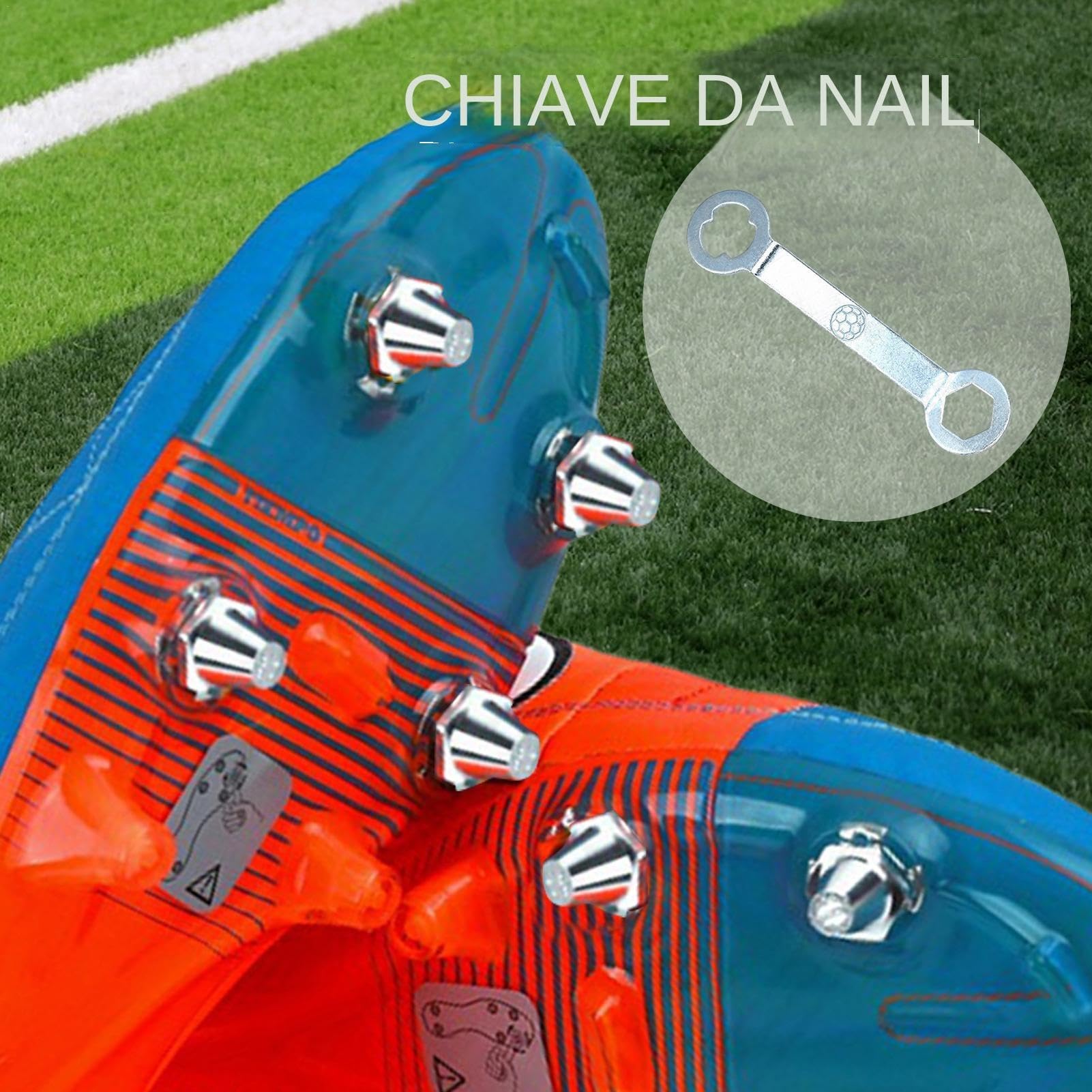 Tacchetti da calcio, punte da pista - Tacchetti da calcio chiodati avvitati sui tacchetti - Sostituzione dei tacchetti per scarpe da calcio, tacchetti da calcio in metallo, tacchetti da atletica legge