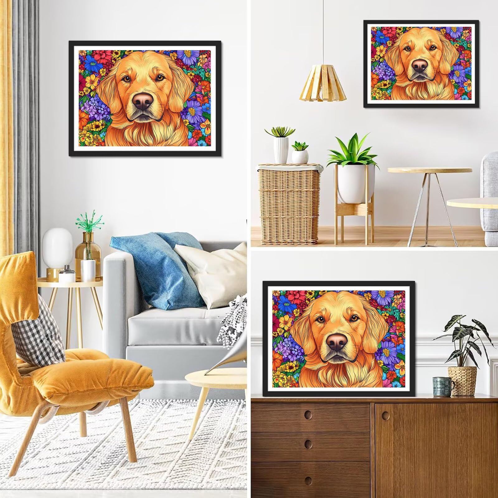 Dog Diamond Art, zestawy do malowania diamentami 5D dla dorosłych 61x81.3