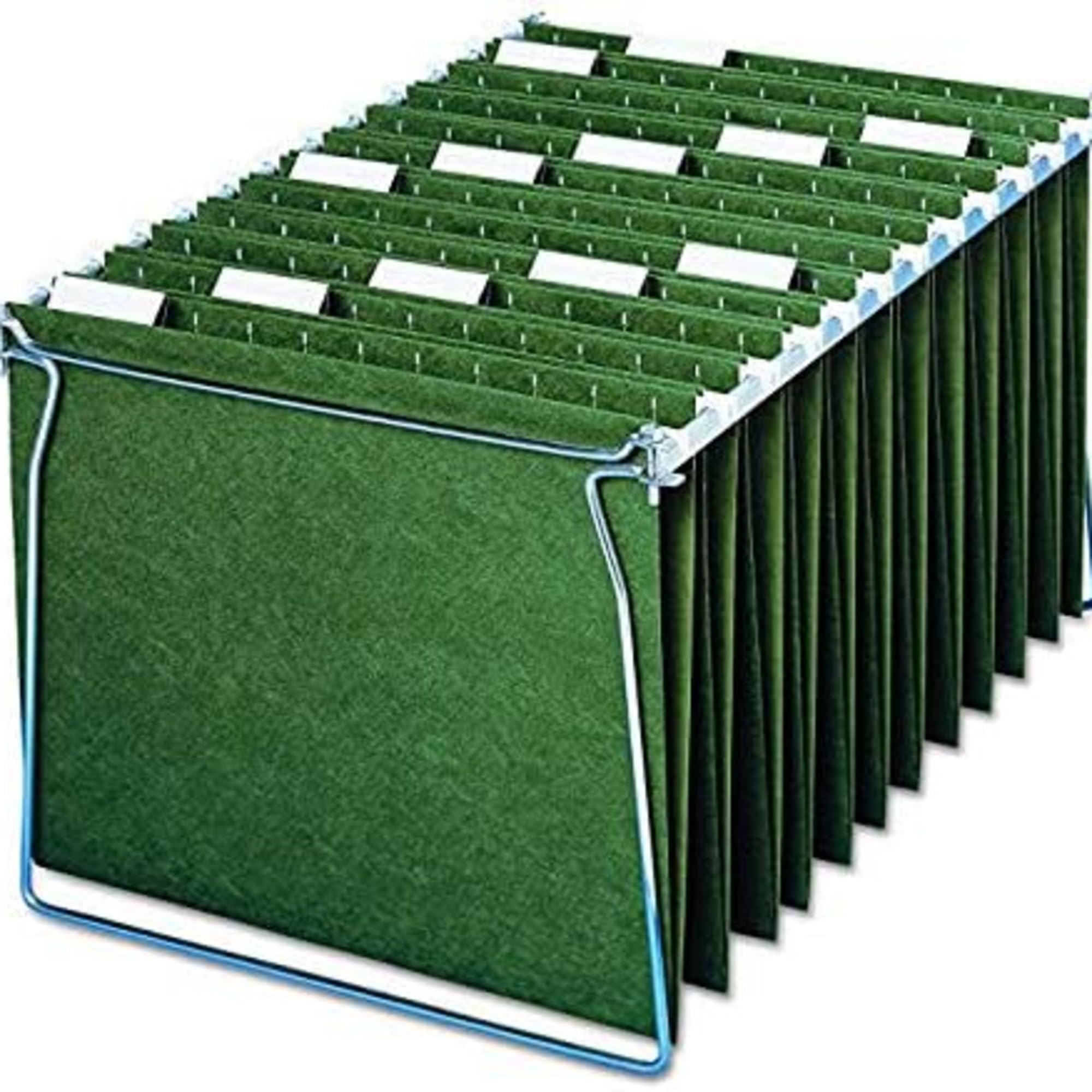 Smead Cartella sospesa, linguetta regolabile 1/5, formato lettera, verde standard, cartelle sospese per schedari, cartella organizer per documenti, 24 per scatola (92007)