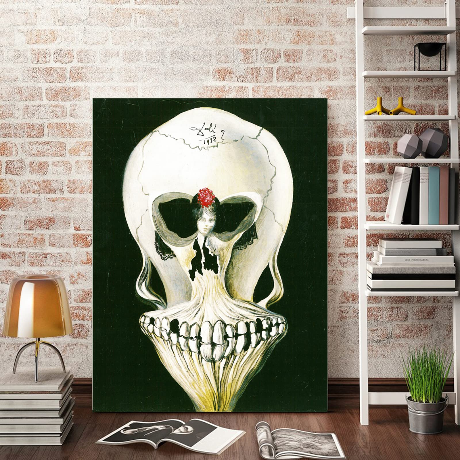 Amazon.co.jp: サルバドール・ダリ ウォールアート キャンバス 死の頭