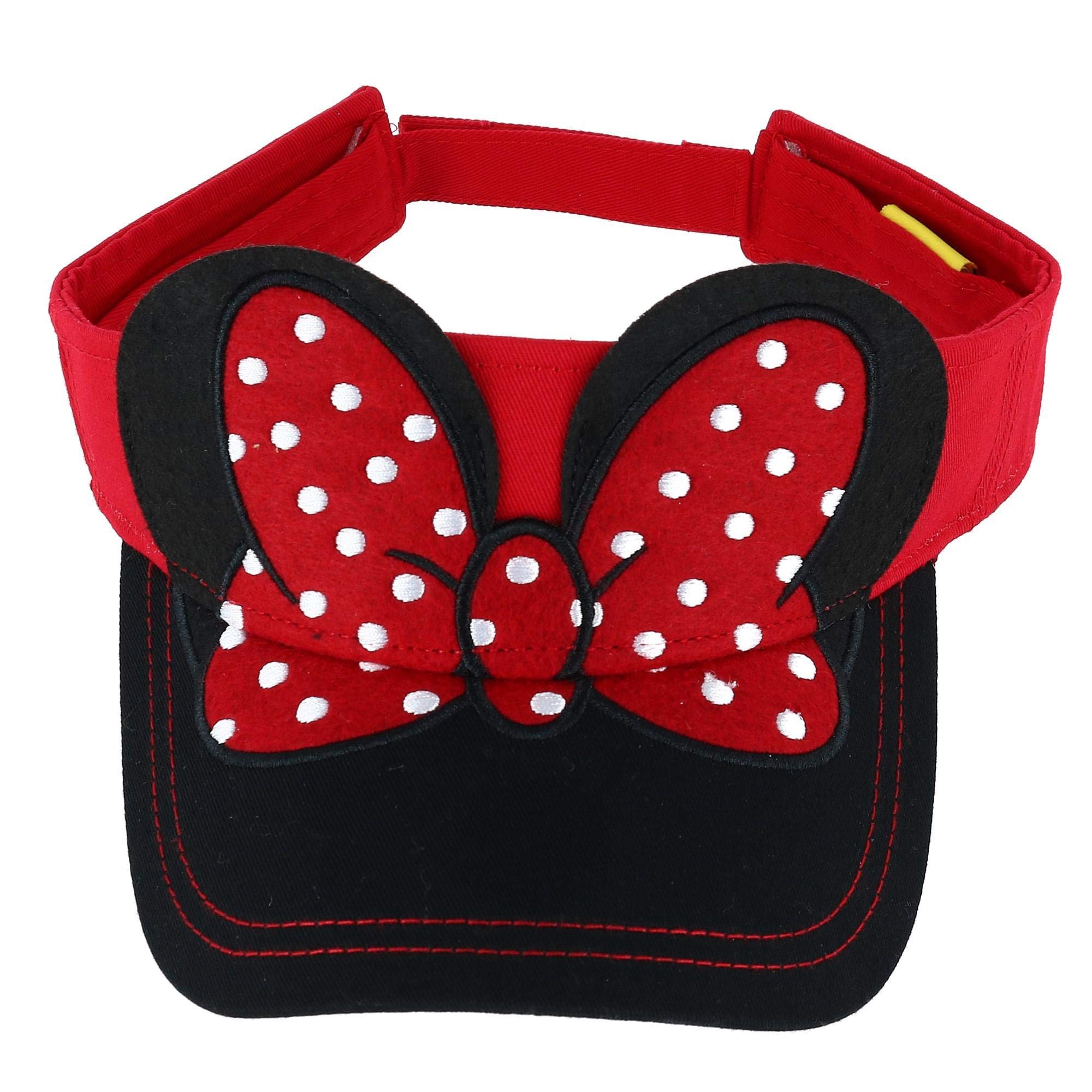 Disney Jerry Leigh Women's Minnie Mouse Visor with 3D Ears and Bow, Black, One Size