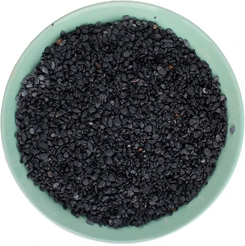 Avalution Grava negra natural de 3 0.23 a 0.32 pulgadas, 3 libras, piedra pulida, planta suculenta, piedra bonsái, piedra para jardín, exterior e