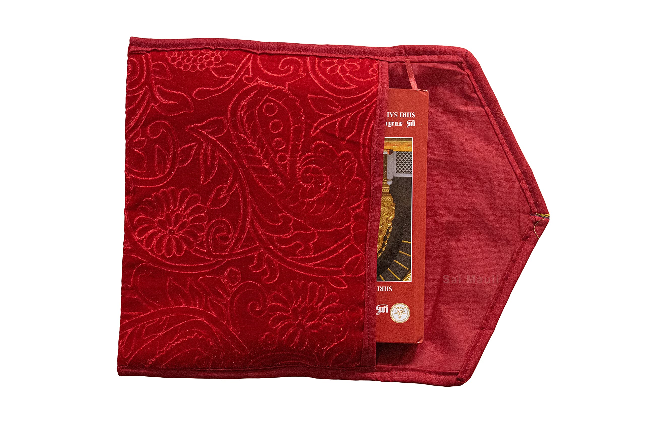 Sai Mauli Creation Shirdi Khan Cloth Holy Book Cover/Bag Saibaba Satcharitra Bhagwat Geeta Other Holy Book Protecter cover Size-11.5 x 9 inch