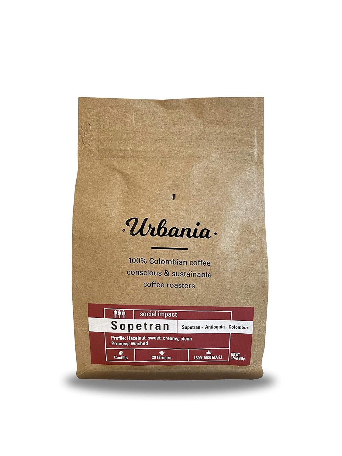 Urbania Sopetran Ground Bean Premium Colombian Coffee 12