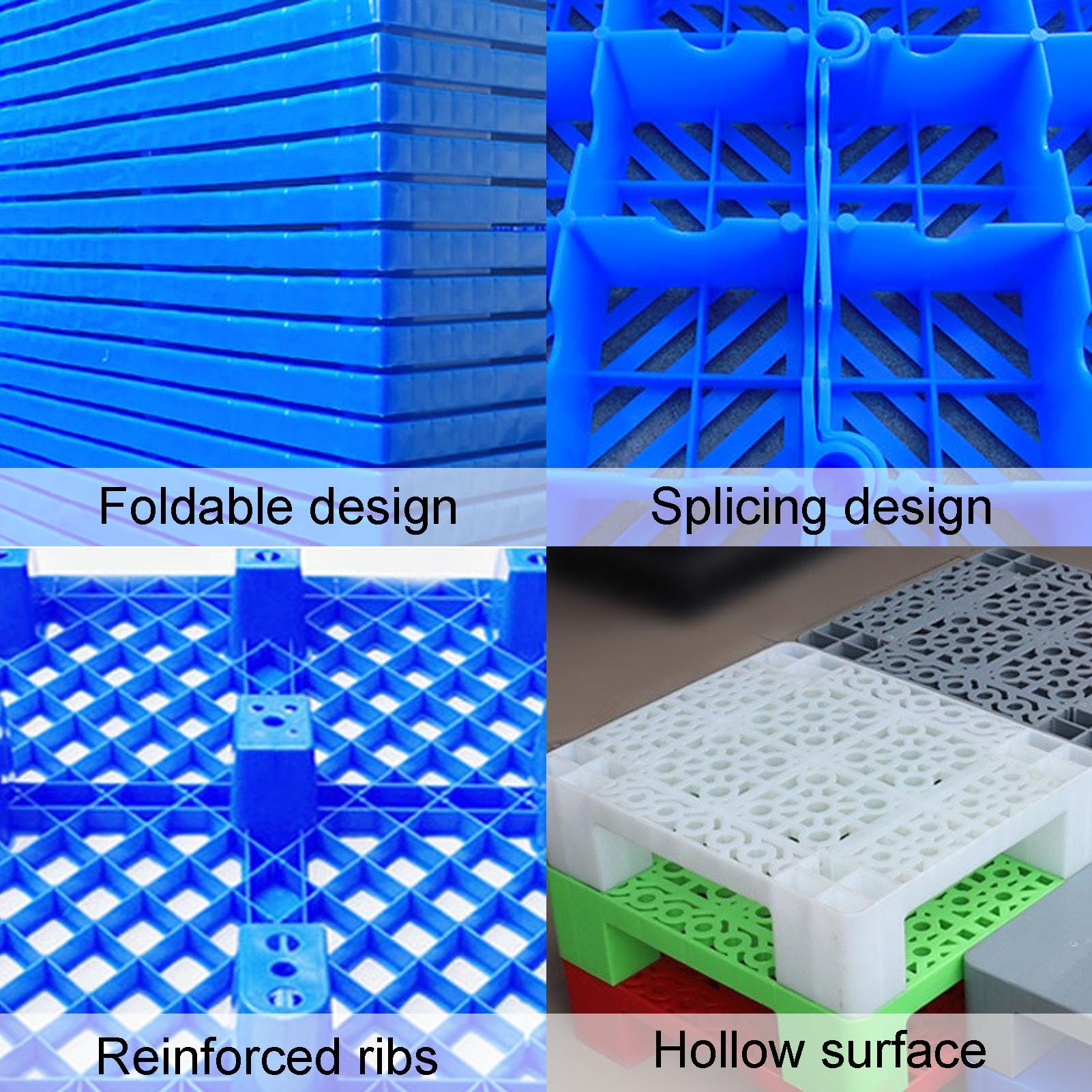 GOCHUSX Plastic Pallets for Basement Storage, Nestable Storage Pad, Spliceable Breathable Grid Platform for Cargo, Cartons, Oil Drums Racks, Easy to Stack(Brown,50x42x12.5cm-1PC)