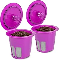 Vista 1 de Perfect Pod Cafe Flow - Filtro de cápsulas de café reutilizable, paquete de 2 unidades, cápsula K Cup recargable compatible con cafeteras K-Mini