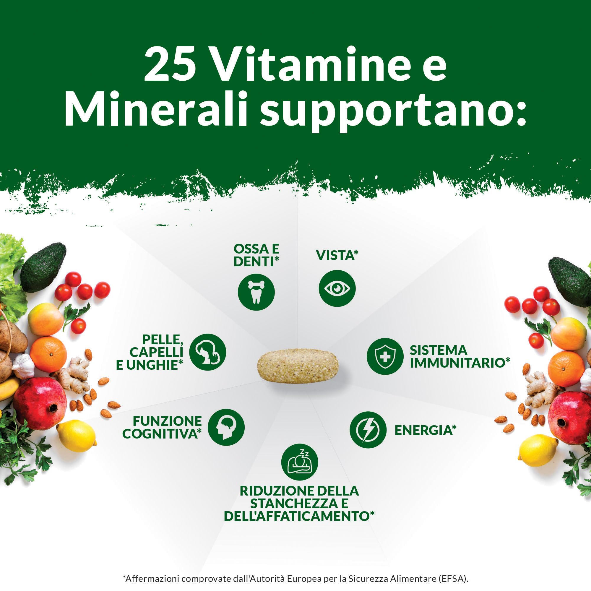 Multivitaminico Completo - 365 Compresse (1 Anno di Scorta) - 25 Vitamine e Minerali Essenziali per Uomo e Donna - Adatto ai Vegetariani - Prodotto in Europa - Integratore Nu U Nutrition