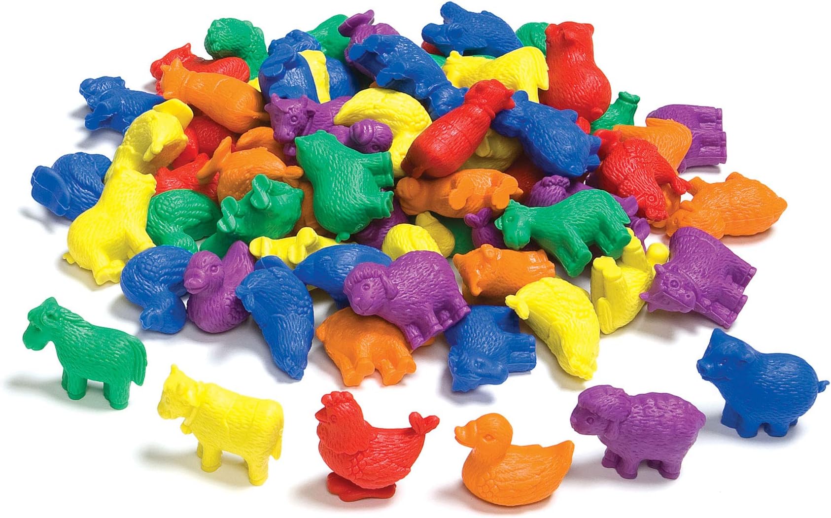 Sorting Counters Starter Packs - Early Learning & Motor Skills Maths Toy - SEN Montessori (Farm - 24 Pk)