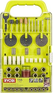 Ryobi RAKRT155 Kit d'accessoires pour outils rotatifs (155 pièces)