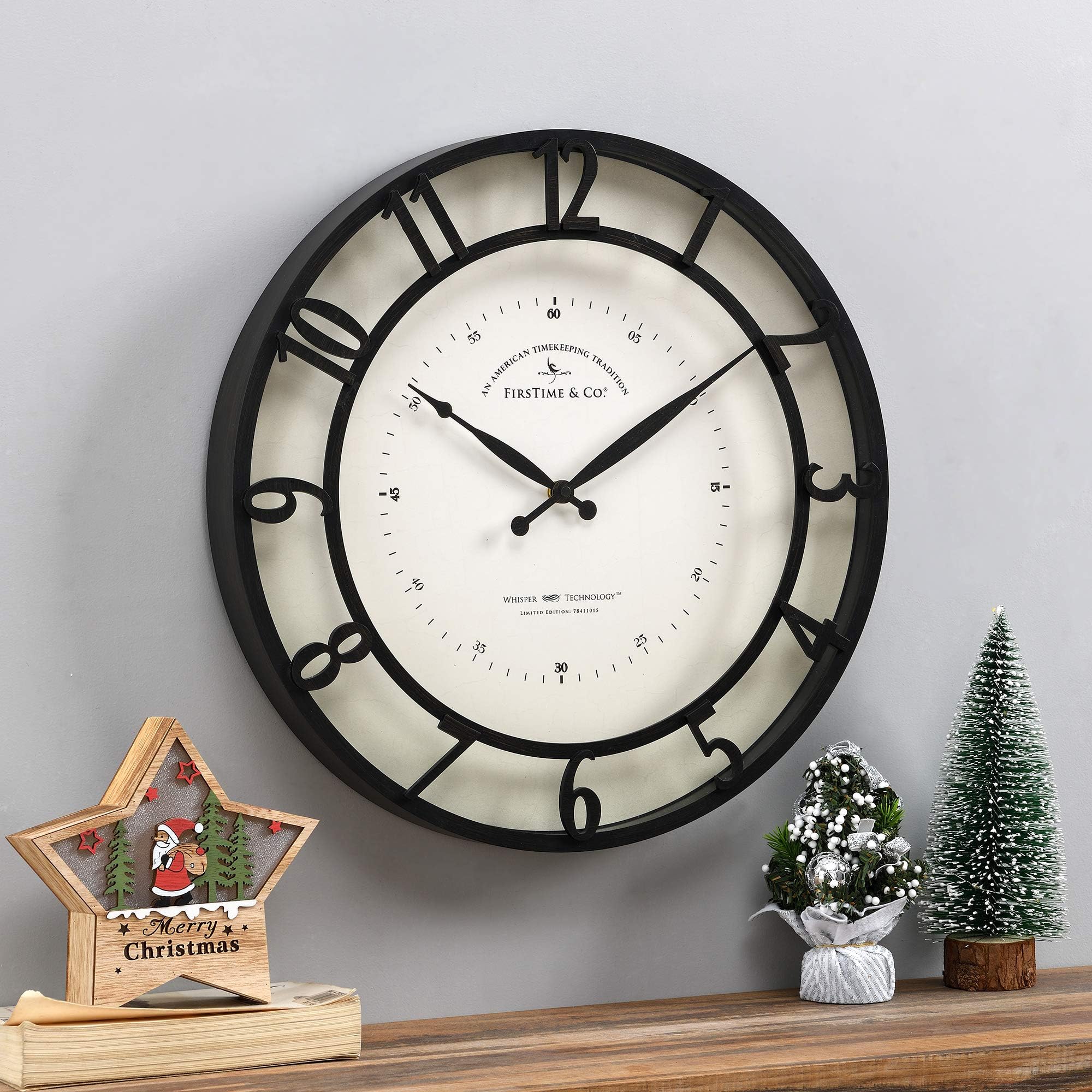 Adalene Wall Clocks Battery Operated Non Ticking