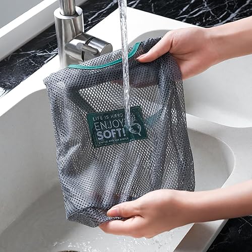 Miniatura 3 de 3 bolsas de almacenamiento de malla reutilizables para colgar, bolsas portátiles para productos de cocina, bolsa de red para colgar en la cocina,