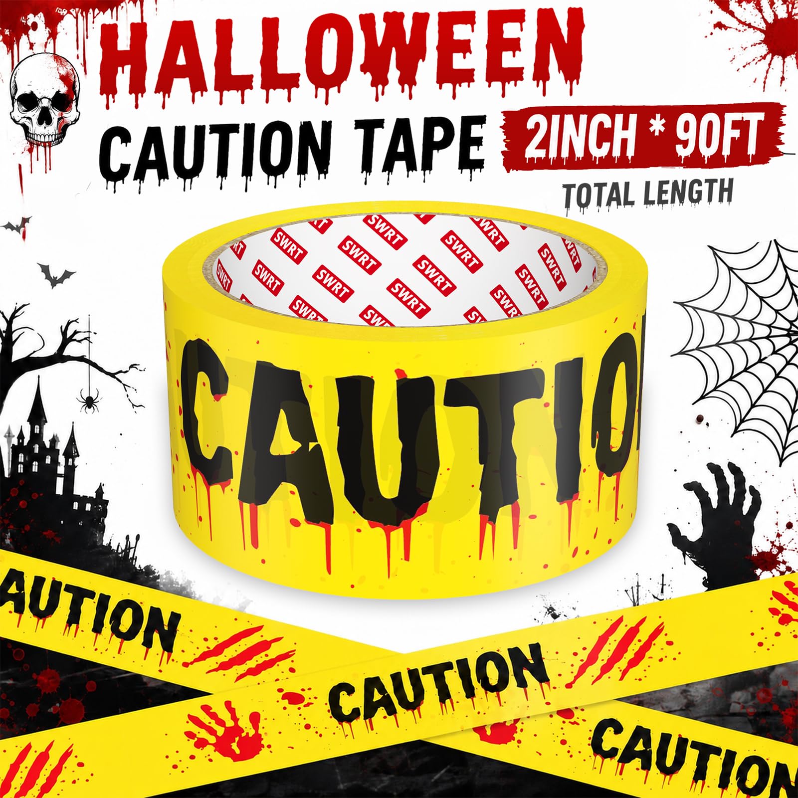 Halloween Caution Tape - Spooky Decorations -2 Halloween Caution Tape - Spooky Decorations -2