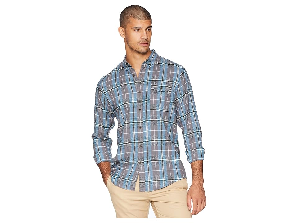 

VISSLA Central Coast Long Sleeve Flannel (Gunmetal) Men's Clothing