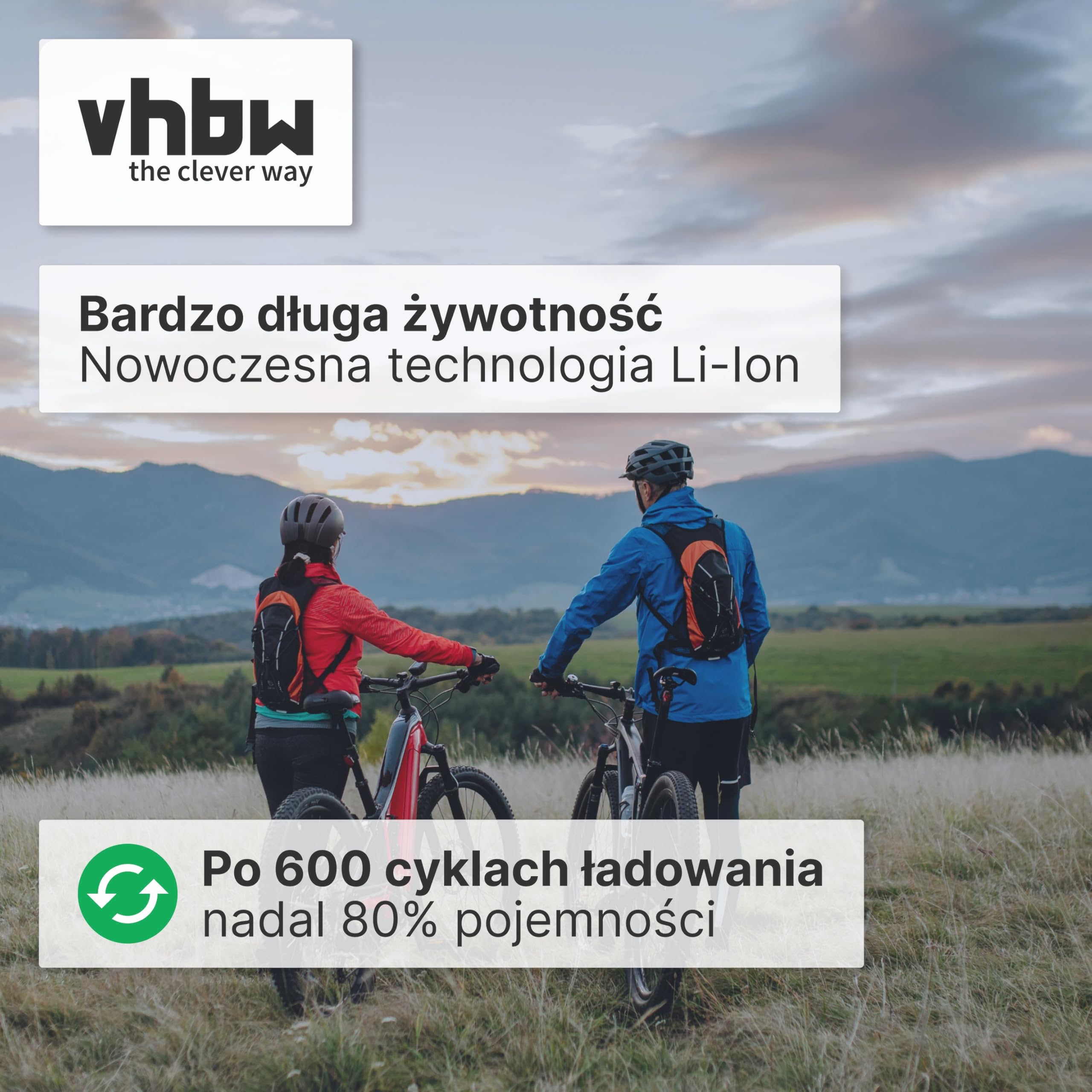 vhbw Akumulator Zastępczy dla Samsung 10ICR19/65-4, SDI-3610C, SDI-3611C, SDI-3612B do E-Bike (10,4 Ah, 36 V, Li-Ion) - Czarny
