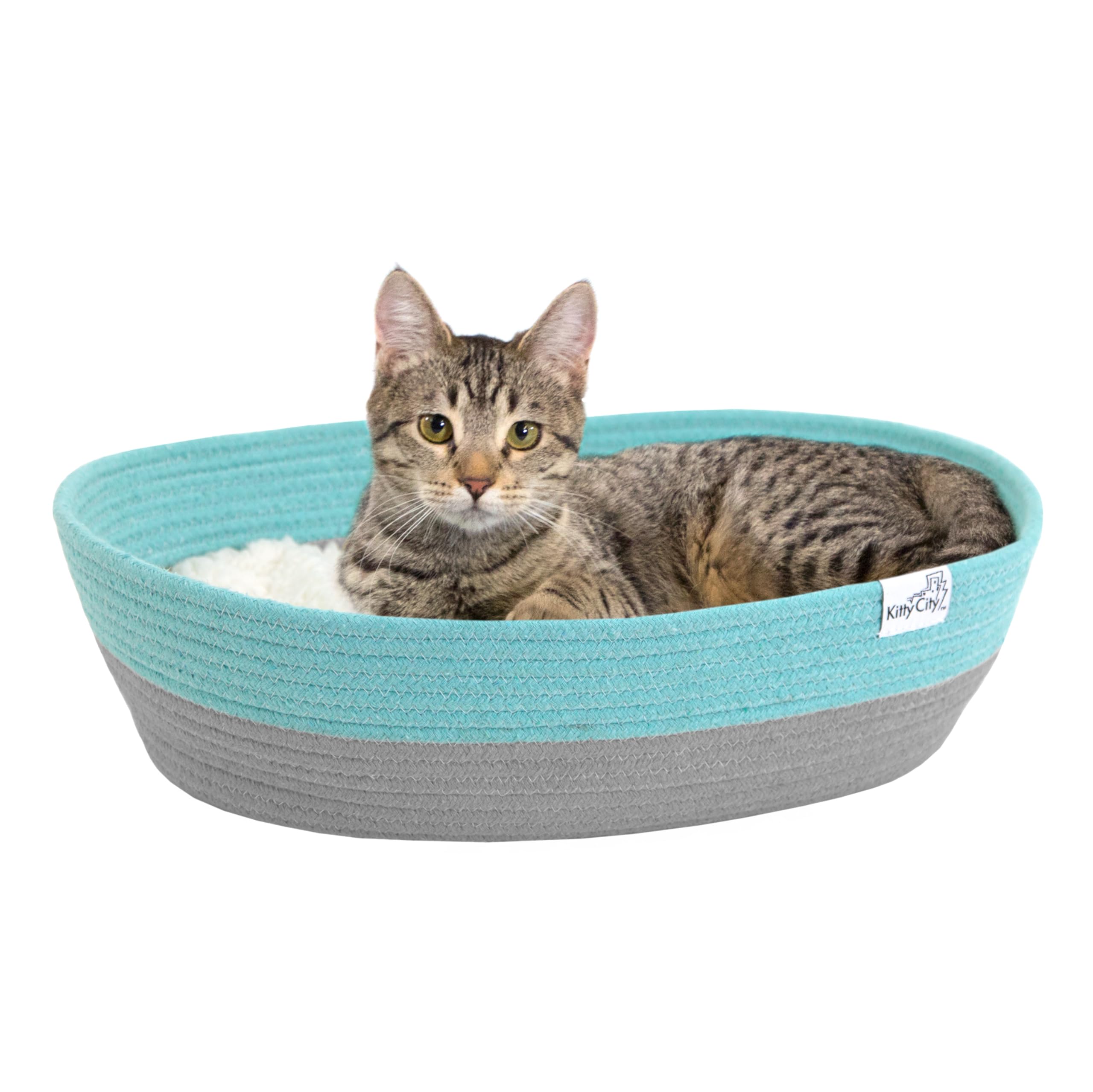 Kitty City Cat Bed, Cotton, 14"W x 19"L x 5"H