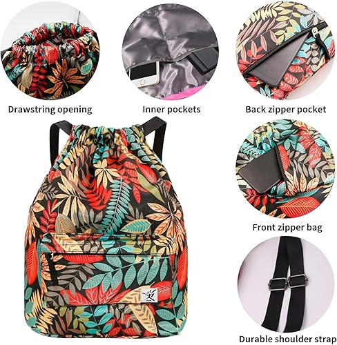 Miniatura 3 de Bolsa impermeable con cordón para ir al gimnasio o la playa, o practicar deportes, unisex