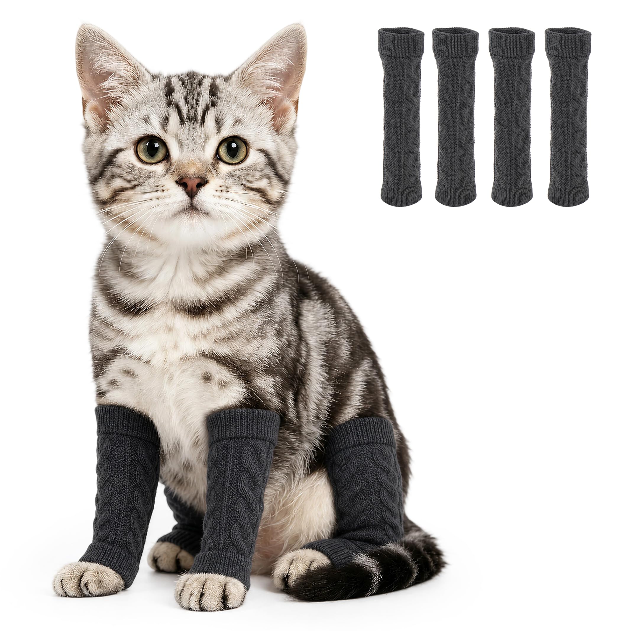 4 PCS Dog Front Leg Recovery Sleeve Reduce Licking Scratching Elbow