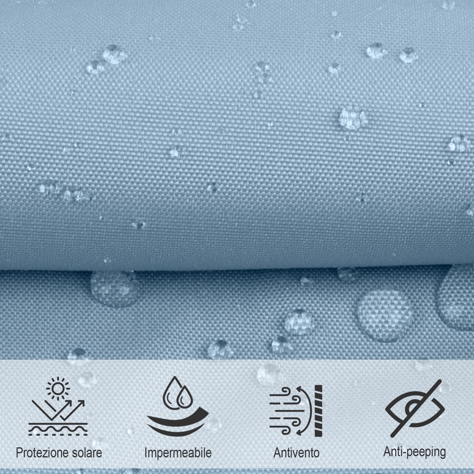 Vela Ombbreggiante Triangolare SUNNY GUARD 3x4.25m - Protezione UV Per Giardino - Foto 11