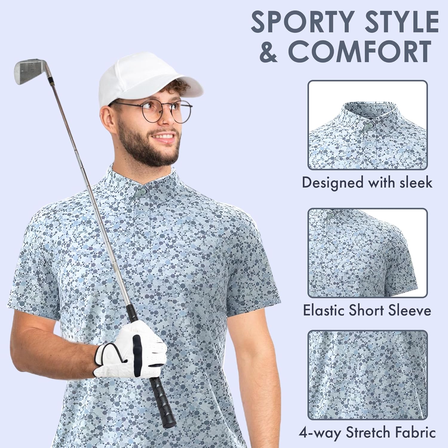 Men's Dry Fit Golf Shirts – Moisture-Wicking, UV Protection, Anti-Odor Short Sleeve Performance Polo for All-Day Comfort - Image 3