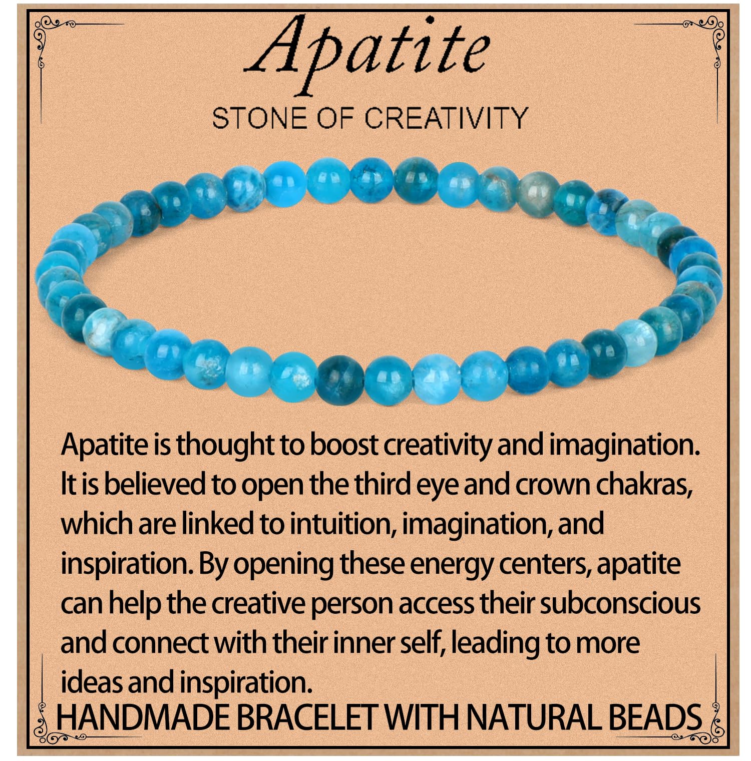 LPBeadsHandmade Natural Gemstone Stretch Elastic Bracelet Healing Crystal Round Stone Beads Jewelry Gifts for Women Men
