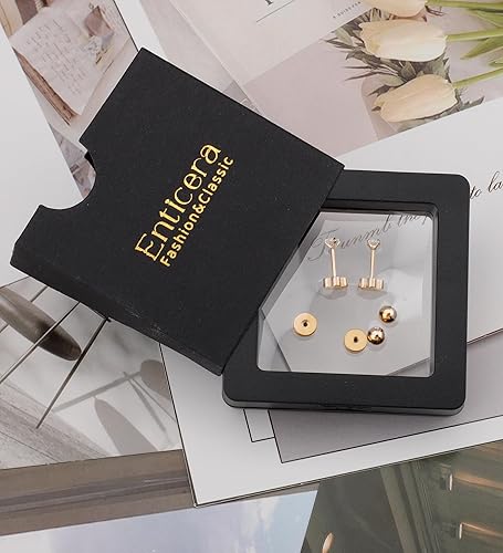 Miniatura 5 de 3mm Handmade G23 Titanium Flat Back Earrings 14k Gold Plated Small 5A+CZ Cartilage Earrings Studs Hypoallergenic Screw Back Nap Earrings Women Helix