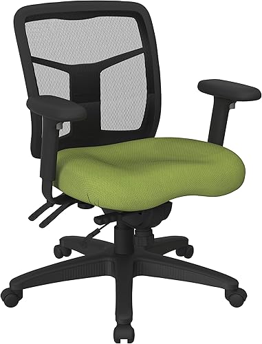 Office Star ProGrid - Silla de oficina de malla transpirable con altura de asiento ajustable, control de inclinación multifunción y deslizador de