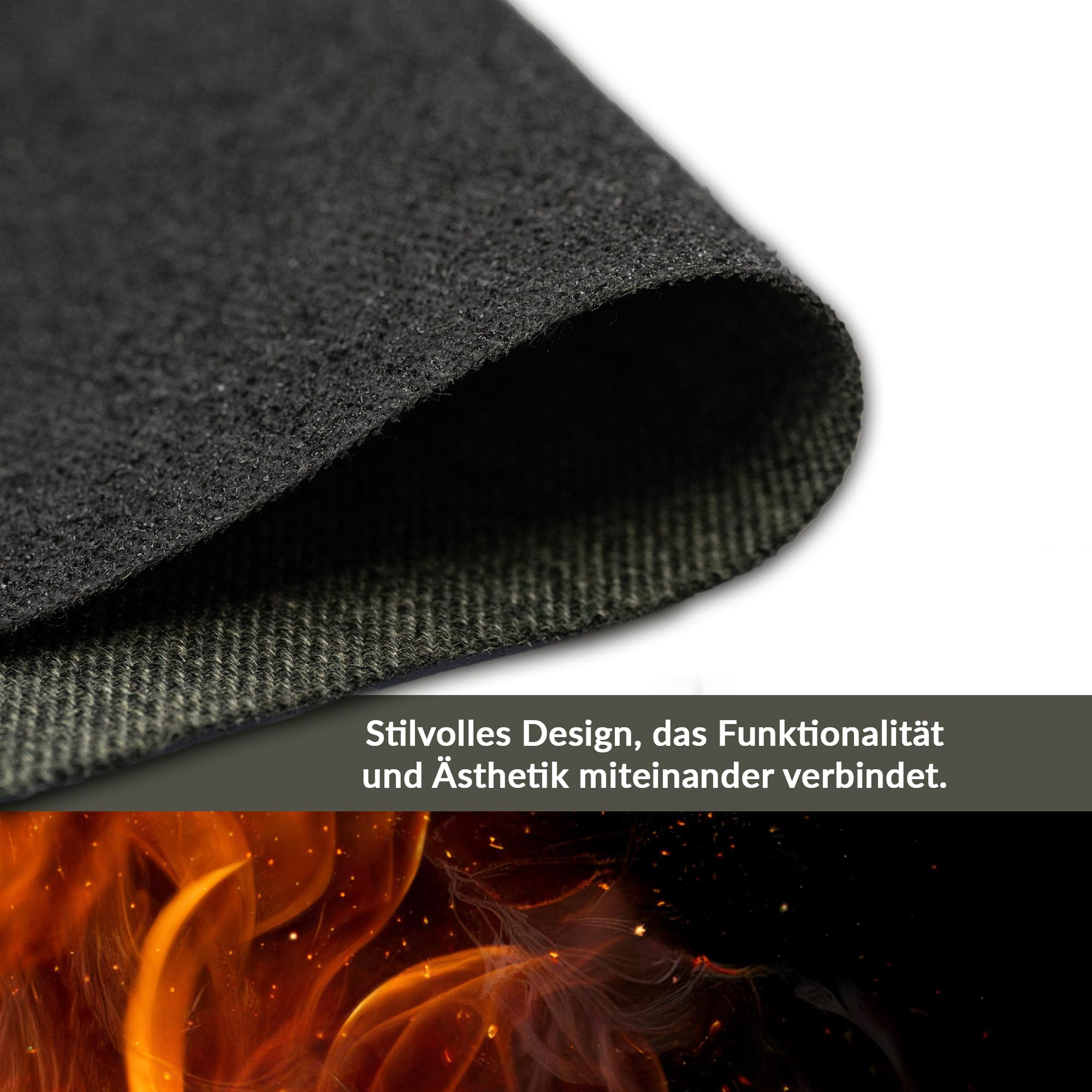 FireMat GreenSilk Edition 50x40cm, die Feuerfeste Unterlage, Brandschutzunterlage. Hitzebeständige Unterlage für Elektrogeräte wie Kaffeemaschine, Wasserkocher, Mikrowelle und weitere