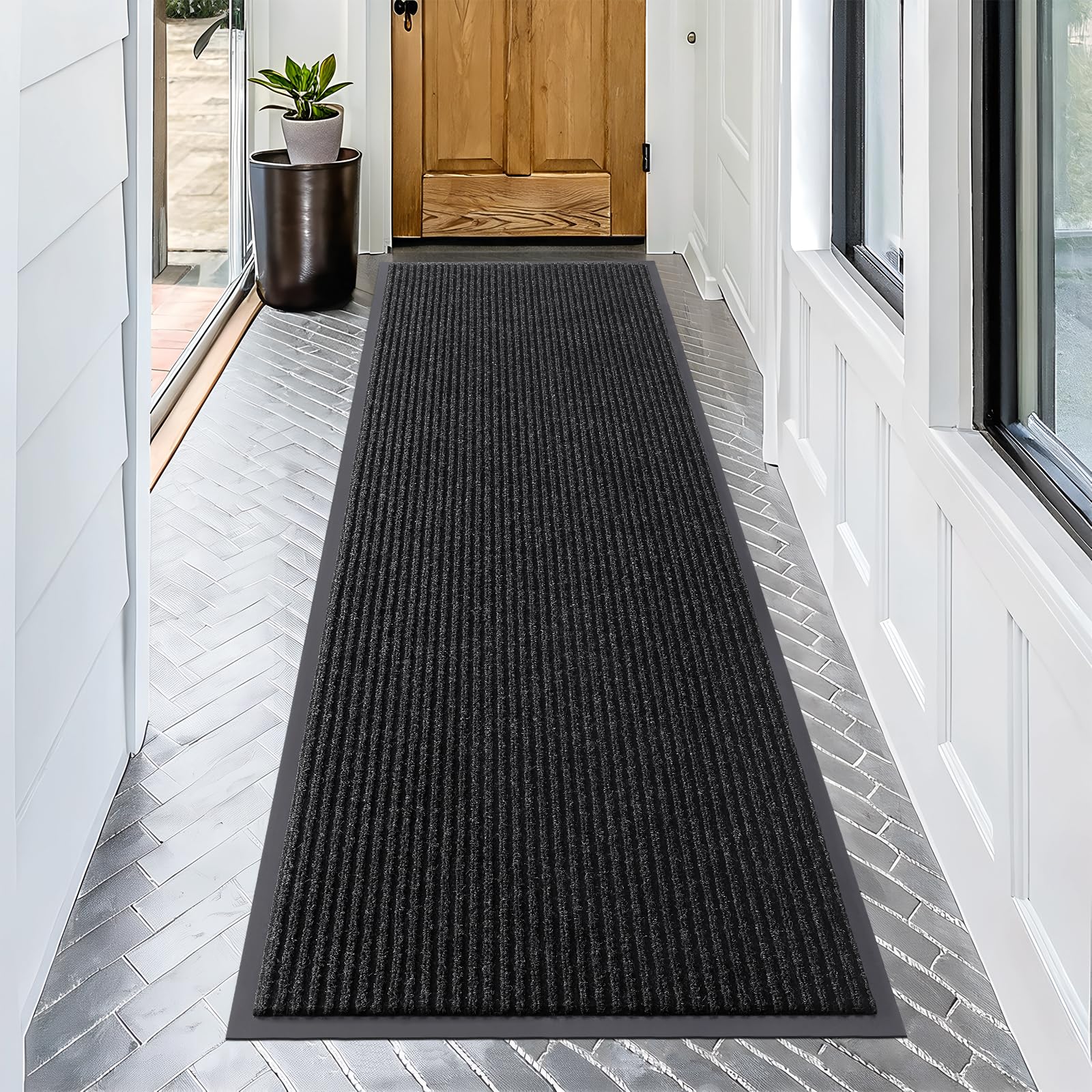 OLANLY Front Door Mat Indoor Outdoor Entrance, Waterproof Heavy Duty Doormat, Fade Resistant, Low Profile, Easy Clean Patio Porch Welcome Floor Mats for Entry, 29.5x17, Beige — view 185