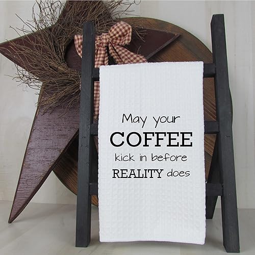 Miniatura 3 de Coffee Bar Towel, Dish Towel, Kitchen Towel, Housewarming Gift, Easter Gift, Gift for Mom, Hand Towel, Coffee Decor Gift, Friend Gift, May Your