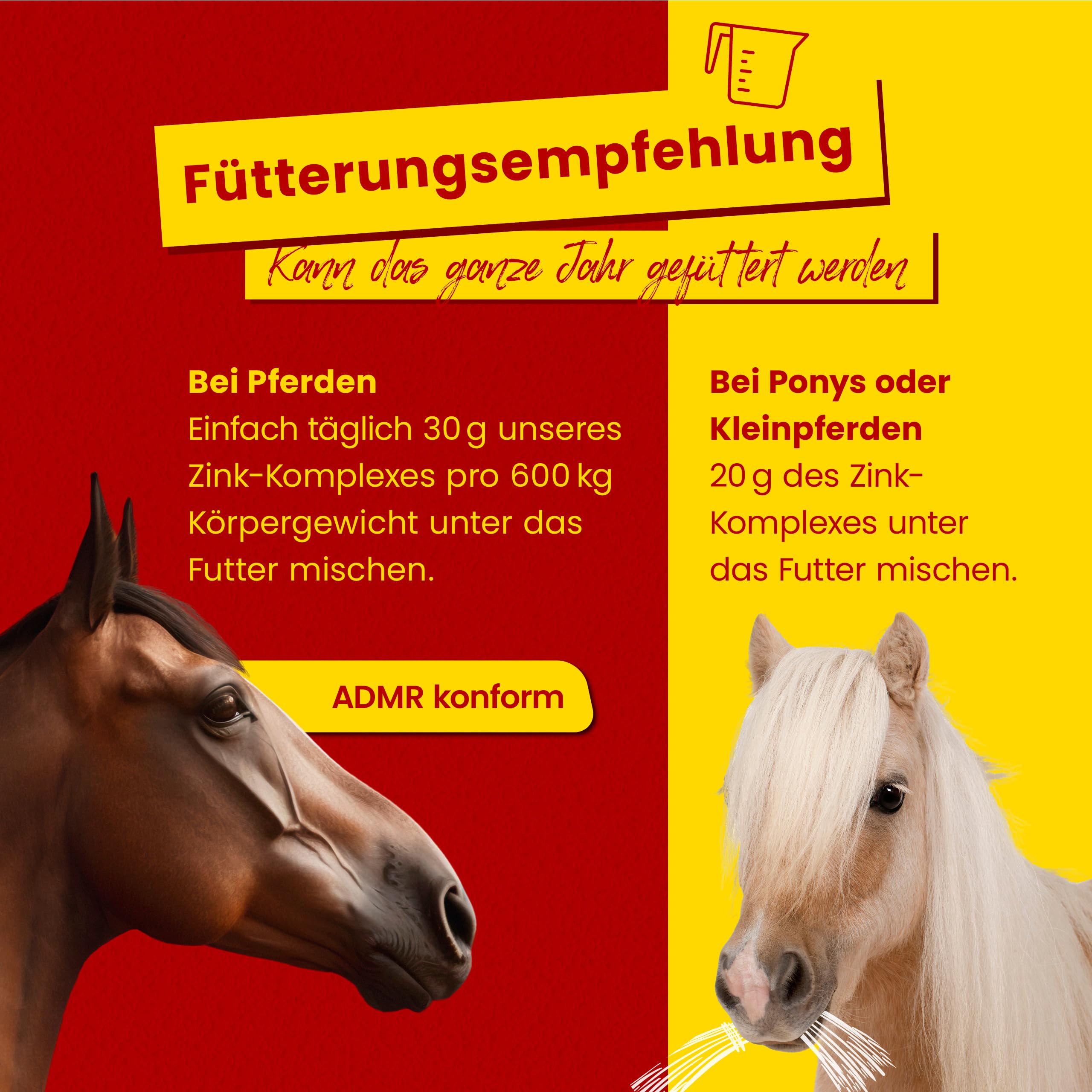 Scheidler horse-direkt Zink Komplex für Pferde - 4kg Pellets Eimer hochdosiert für Huf, Haut & Fell – Mit Bierhefe, Zeolith, Esparsette & Schwarzkümmel – Getreidefrei - Alle wichtigen Mineralien