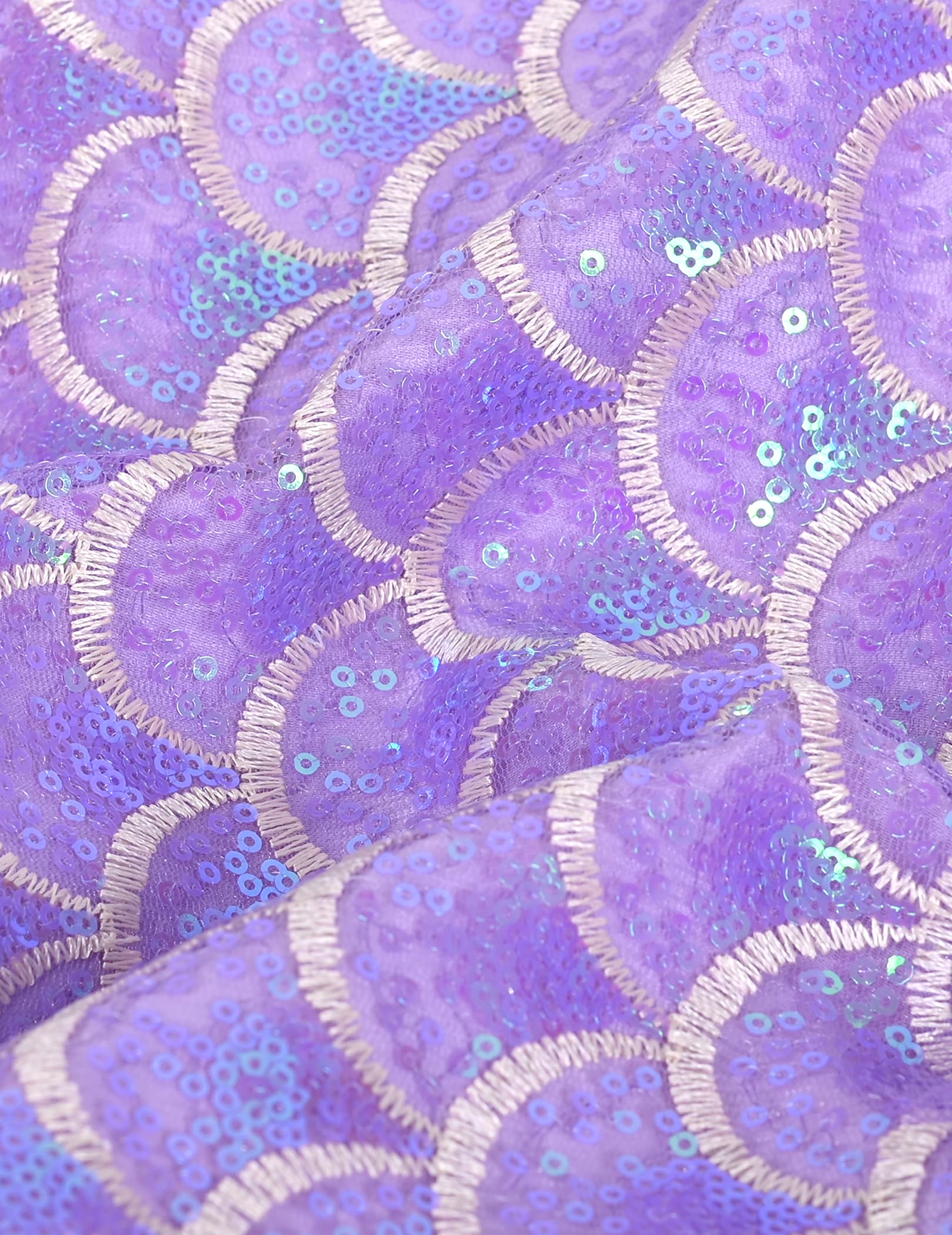 Sunny Fashion Dziewczęca sukienka turkusowa motyl haftowany kantar sukienka impreza rozm. 104-146, Cekiny lawendowe, 134