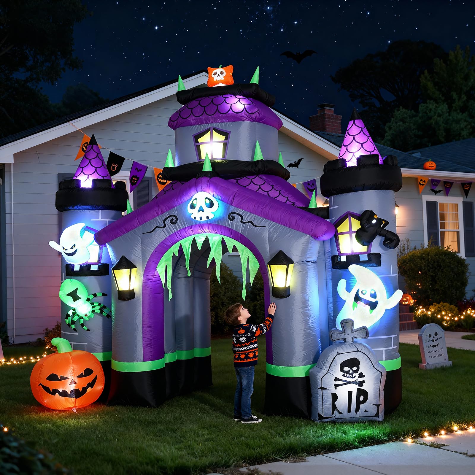 Fantasmi gonfiabili di Halloween da 360 cm, decorazioni per esterni