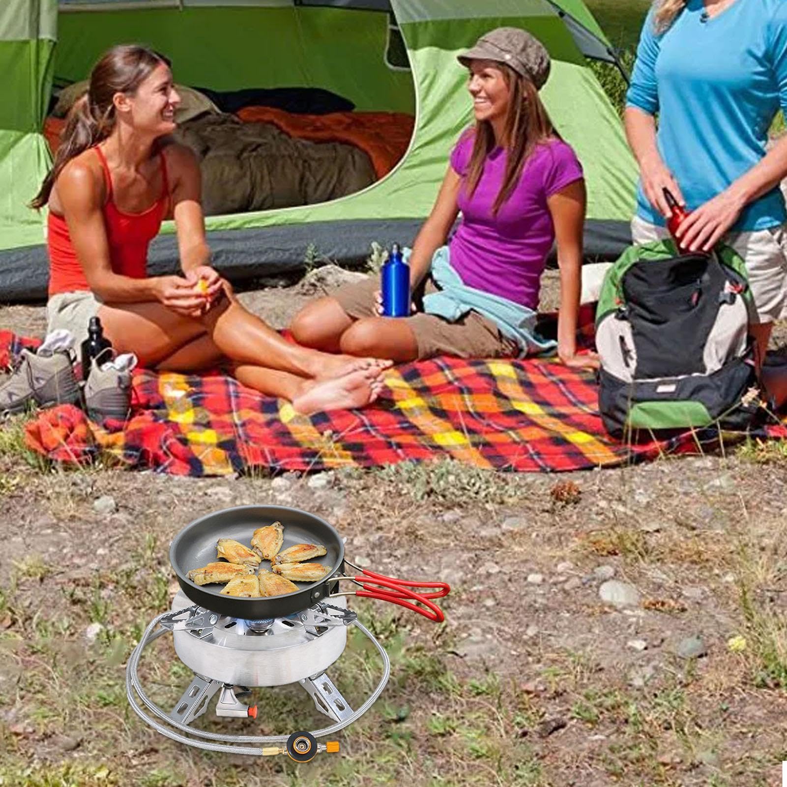 Brûleur de camping, poêle à cuisson portable Brûleur de cuisson extérieure | Cuiseur de camping, équipement de en plein air pour la randonnée, le talonnage et le pi