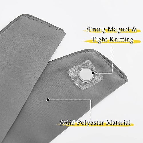 Miniatura 9 de NICETOWN Alzapaños magnéticos fuertes para cortina de pared, sin tornillos, perfectos para cortinas (azul marino, 18.5 x 4 pulgadas, juego de 4)