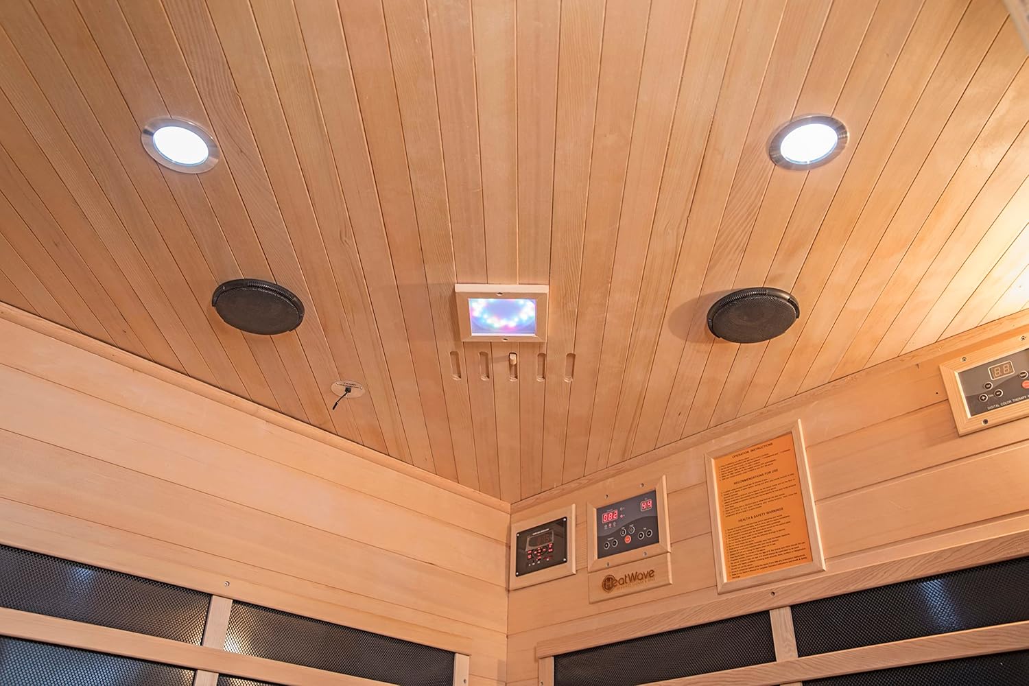 Sonoma 3-Person Natural Hemlock Infrared Corner Sauna