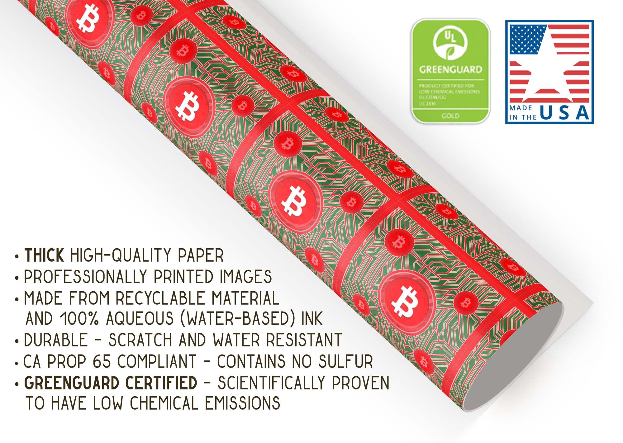 Amazon.com: Christmas Cryptocurrency Coin Premium Wrapping Paper Roll Gift  Wrap Sheet for Presents Birthday Party Decorations (6 foot x 30 inch roll)  : Health & Household