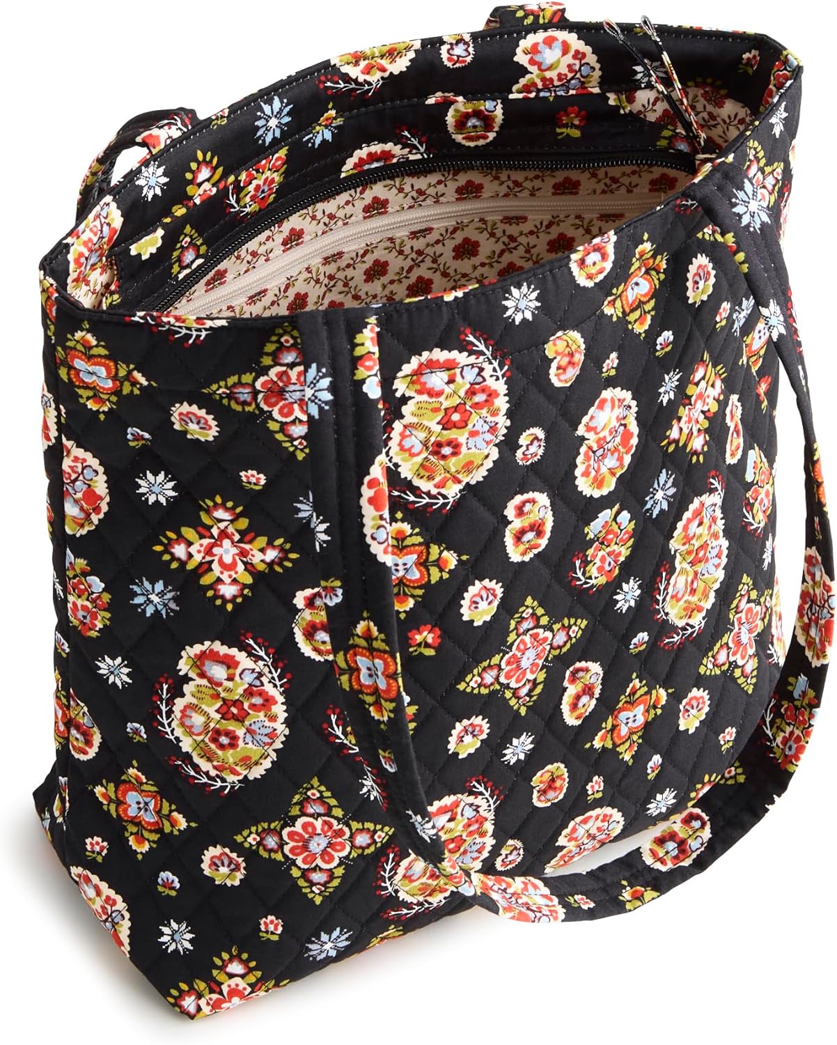 Premium Cotton Small Original Zip Tote Bag, Daffodils - Image 3