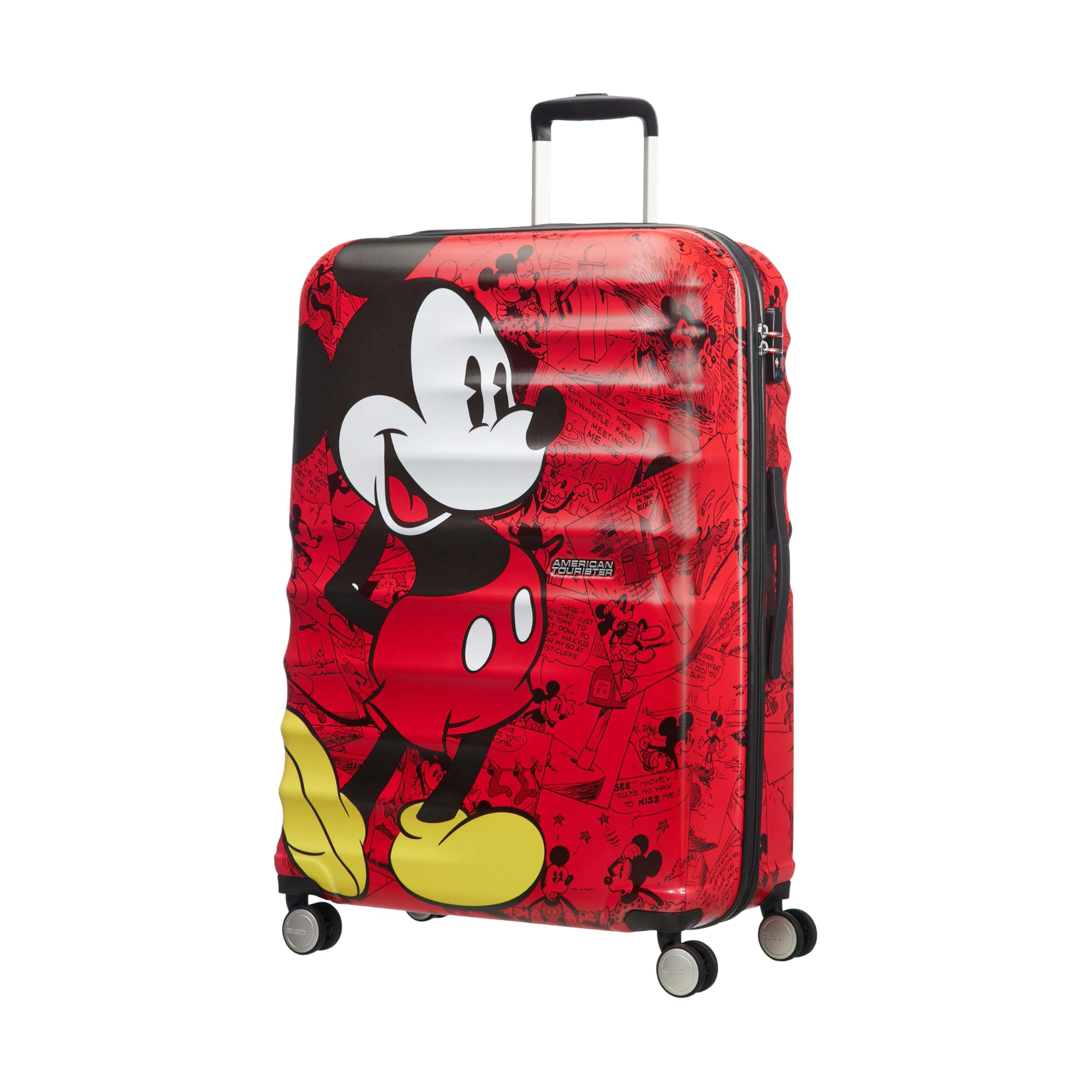 American Tourister Disney Wavebreaker Spinner Large, Model Number - 85673-6976, Mickey Comics, Red