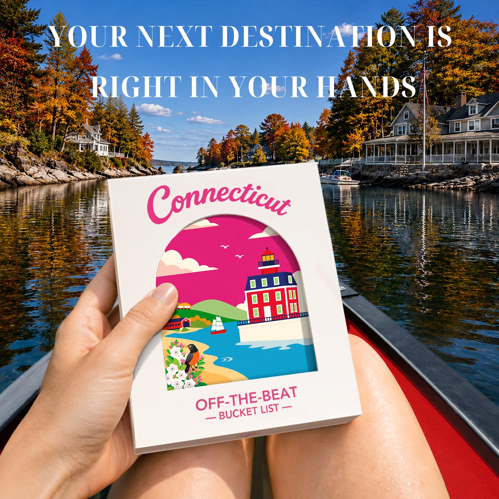 Connecticut Adventure - 50 carte da grattare | Gemme nascoste locali uniche, 2026 Carte elenco secchio CT off-the-beat, regali del Connecticut per coppie e famiglie