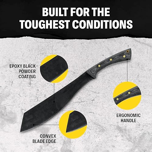 Miniatura 4 de Condor Tool  Knife Warlock Machete con hoja de 12 12 pulgadas con vaina y mango Micarta