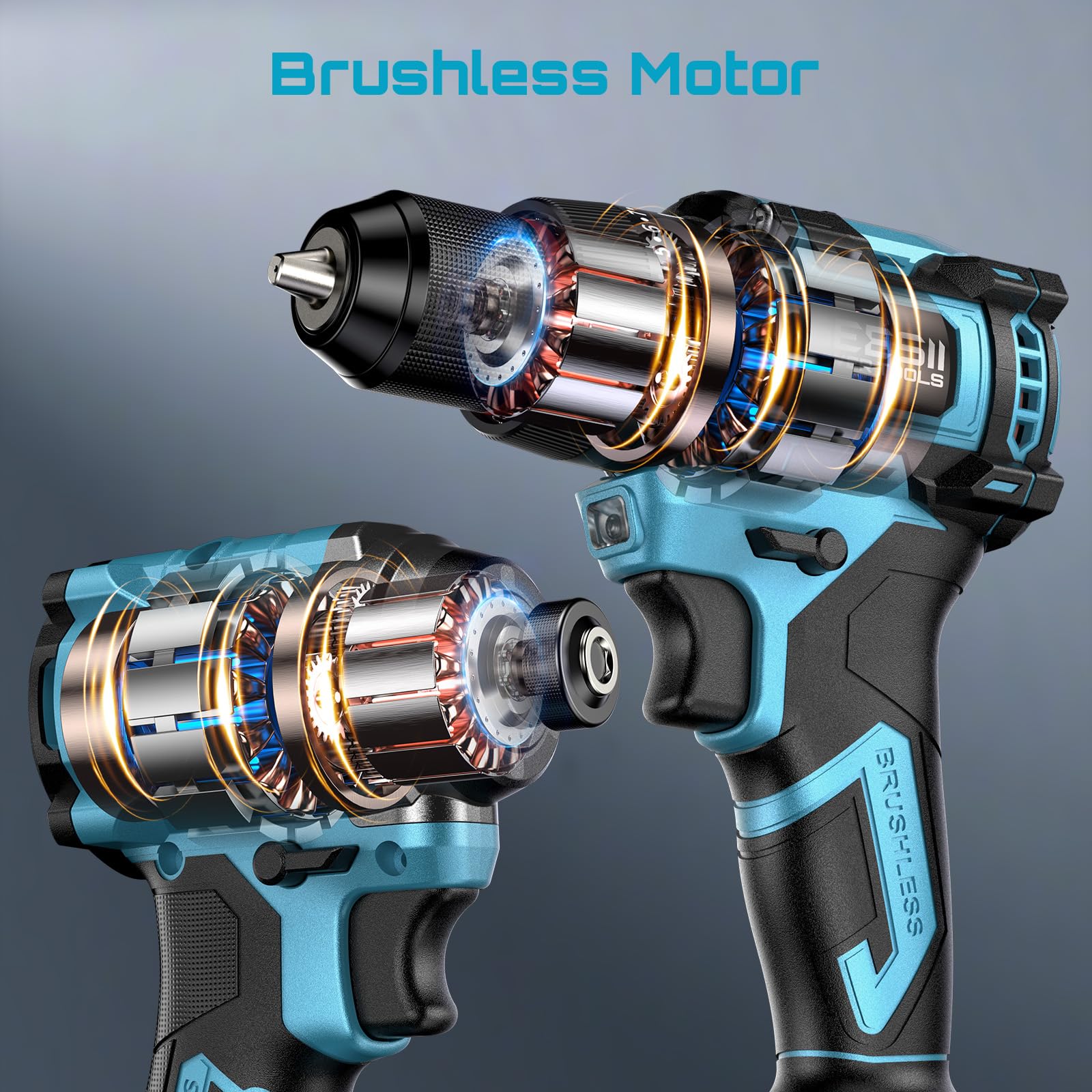 Seesii Impact Wrench 665 FT-LBS(900N.m) 3300IPM 1/2 Impact Gun High Torque Electric Impact Driver Cordless Impact Wrench with 21V 2x4.0Ah Battery 6 Sockets&Case for Home Car Tire Lug Nut Removal Tool product image 21