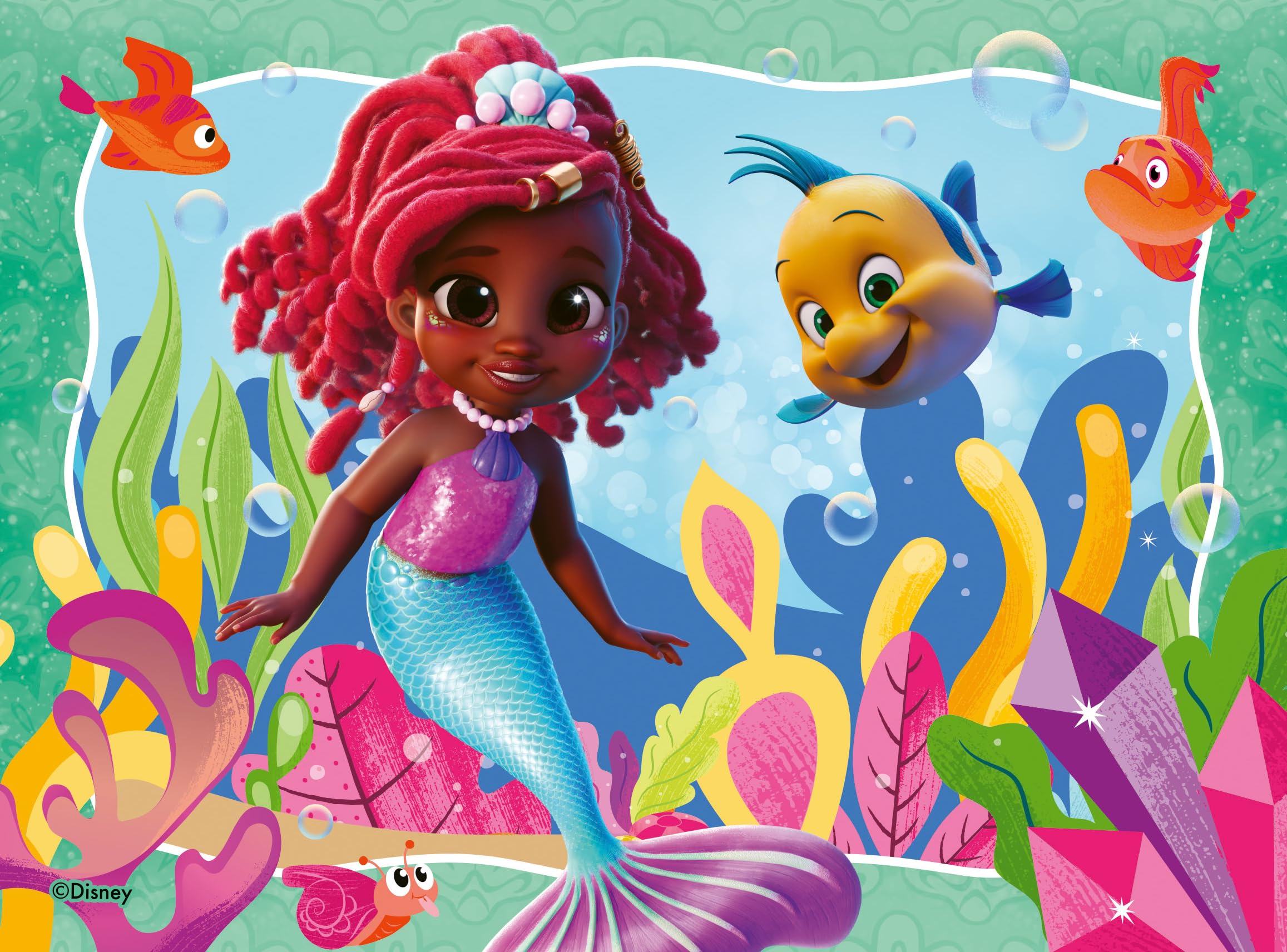 Ravensburger Disney Junior Ariel - The Little Mermaid Toys -4 in a Box Jigsaw Puzzles for Kids Age 3 Years Up - 12, 16, 20, 24 Pieces - Image 2