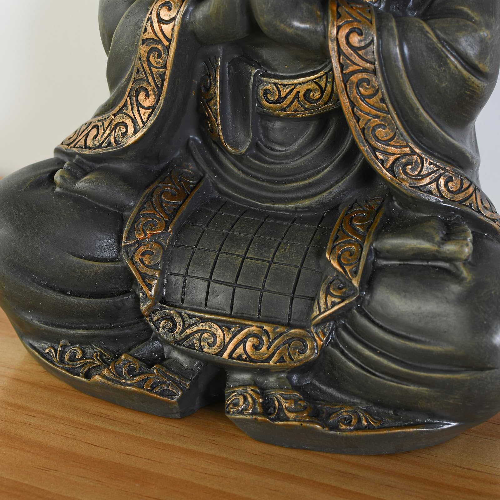 Zen Buddha Statue 40 cm Harz Patina Feng Shui Dekoration Bronze