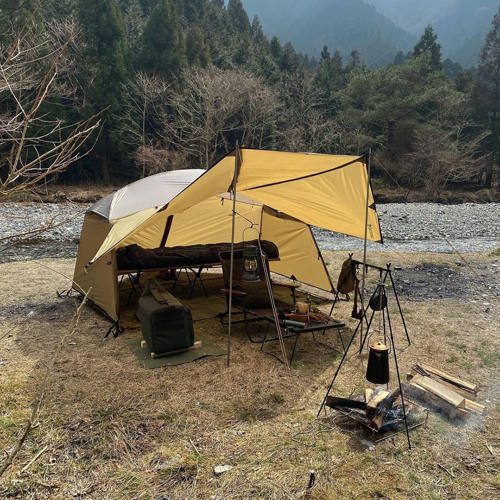 Amazon.co.jp: DUCKNOT ハンティングドーム 2P テント 2人用 煙突穴