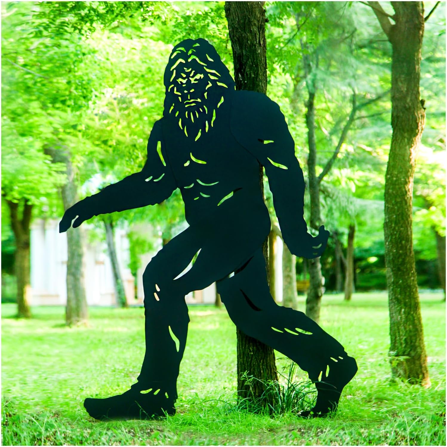 7.4ft Bigfoot Outdoor Decor Big Foot Sasquatch Gifts for Men/Dad/Women Metal Bigfoot Silhouette Statues for Yard Decor, Garden Decor, Yard Art, Forests, Yard Display, Lawn Decorations 7.4 feet